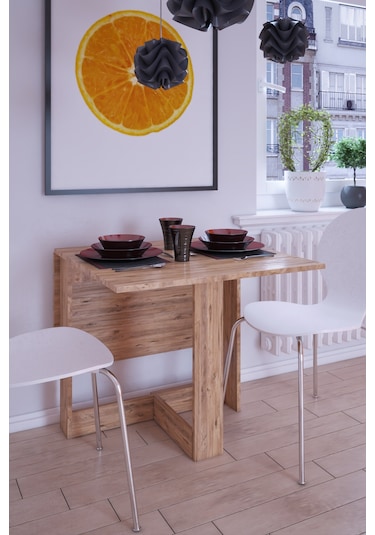 Dekorfim DF01108AC Pratik Portatif Katlanır Masa Mutfak ve Yemek Masası