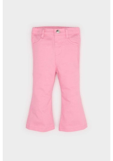 DeFacto Kız Bebek Flare Fit İspanyol Paça Gabardin Pantolon E1798A525SMPN167 Pembe
