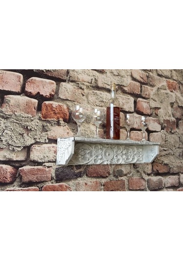 Neiwel Vintage Doa Eskitme Beyaz Bar Raf