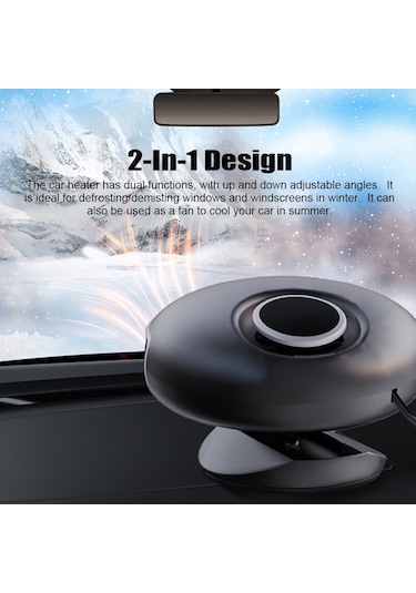Geeroyoo 12v/24v Araç Isıtıcı Ve Fanı: Kışın Isıtır, Yazın Soğutur, 360 Dönebilen Otomobil Defrost Cihazı Yf-180
