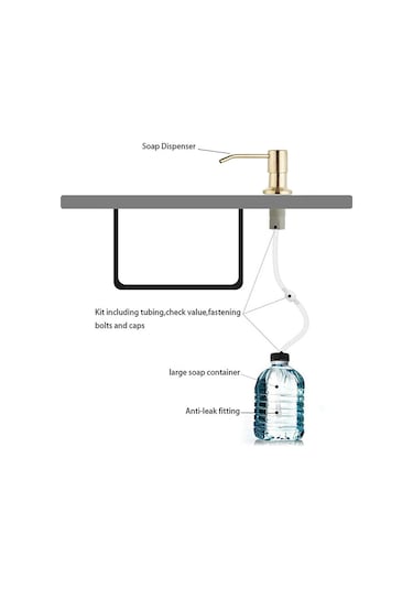I-kitchen Sıvı Sabunluk Paslanmaz Çelik Pompa Ankastre Lavabo Sabunluk Silikon Uzatma Tüpü İle Mutfak Sabun Şişesi