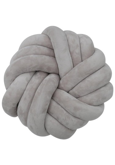 Suntek 4 Renk Peluş Dekoratif Kırlent Yumuşak Arka Koltuk Gri Gri