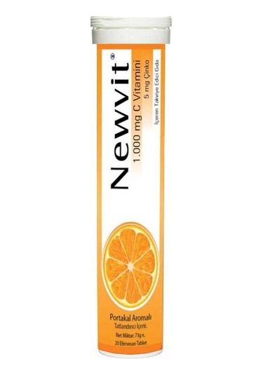 Newvit Vitamin C Çinko 20 Efervesan Tablet - Portakal Aromalı