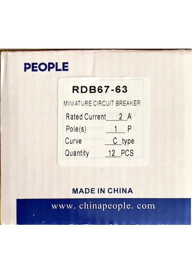 People Elektrik 2amper Kombi Sigortası 1x2a 4.5ka ve Kutusu Dahil