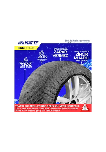 235/40/20 X Large Size 70 Matte Oto Kar Çorabı Gri Extra Pro 2354020