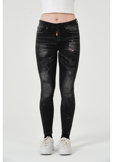 Barmore Skinny Fit Kadin Denim Jean Siyah