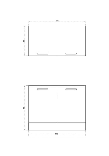 100 Cm Mini Evyeli Mutfak Dolabı - Hazır Mutfak Dolabı