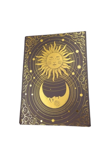 Tarot Güneş Ve Ay Temalı Planner Karton Kapak Defter Çok Renkli