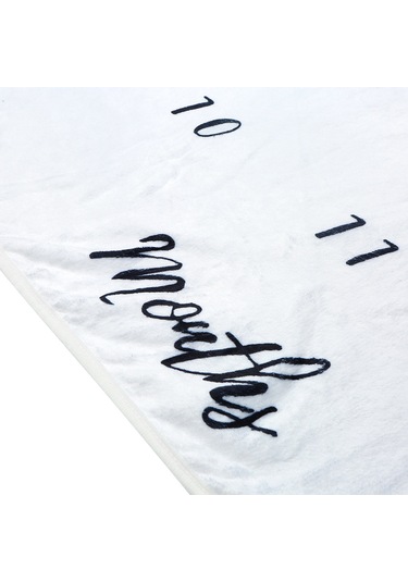 Neevoyu Bebekler İçin Aylık Gelişim İzleyici Flannel Battaniye - Fotoğraf Çekim Dekoru Unicorn Desenli Çok Renkli