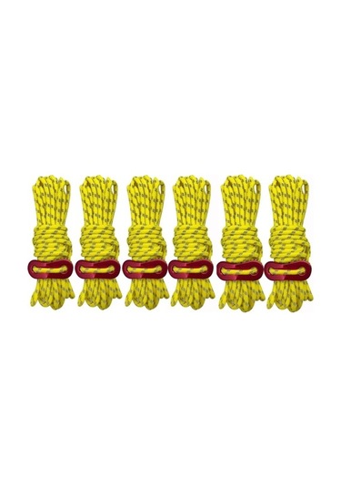 Rogfer 4m X 6 Rulo Açık Kamp Çadırı Gölgelik Rüzgar İpi Aydınlık Çok Fonksiyonlu Rüzgar İpi Çadır Çadır Sabit İp Şekil 8 Toka-sarı , Boyut:4m X 6 Rulo Siyah Siyah