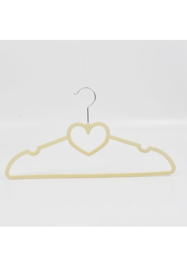 Lorin 5'li Kadife Kaydırmaz Elbise Kıyafet Dolap Askısı Bej K Renk Askı Çok Renkli