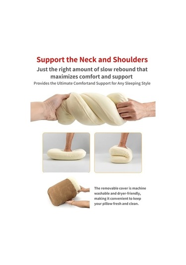 Trendooze Yeşil Kamp Yastığı, Hafıza Köpük, Boyun Destek, Seyahat Yastığı Yeşil