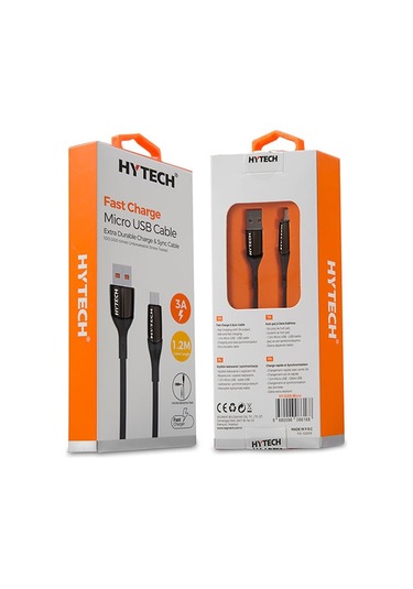 Hytech Hy X250 3a Micro Usb 1,2m Siyah Data Sarj Kablosu