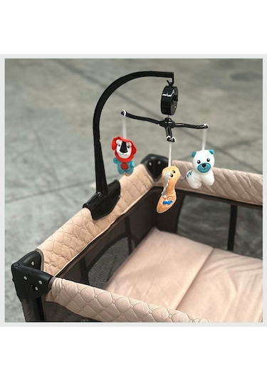 Holmer Maxi Comfort Coolstyle Anne Yanı Deluxe Kumaş Premium Dönenceli Oyun Parkı Bej