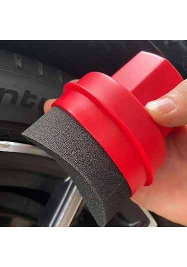 Oto Lastik Parlatıcı Sünger Ergonomik Muhafazalı Kaliteli Profesyonel Kavisli Lastik Parlatıcı