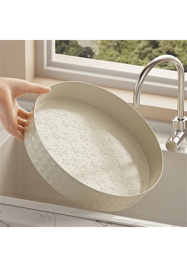 Shineyee Döner Düzgünleştirici Tablo - Multifonksiyonel Ev Organizasyon Aleti, Plastik, Beyaz, 22.5x22.5 Cm - Baharat, Kozmetik, Ofis Malzemeleri İçin Beyaz