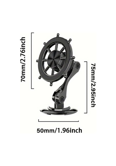 Dashanshop Siyah Manyetik Araç Telefon Tutucu 360 Derece Dönebilir Güçlü Mıknatıs