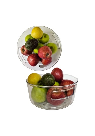 Limon Kitchen Şeffaf Dönen Saklama Standı 160145590 Beyaz