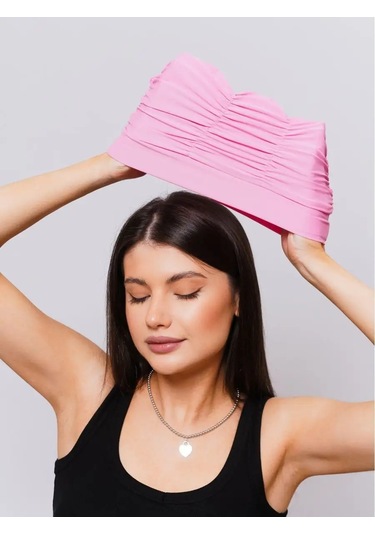 Topichome Havuz İçin Kumaş Yüzme Bonesi 165977902 Pembe