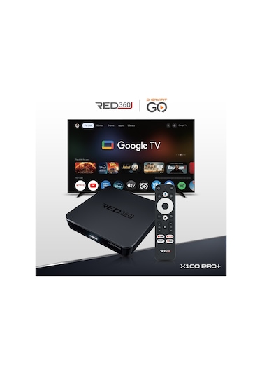 RED360 X100 Pro Google TV Box + 12 Aylık D-Smart GO