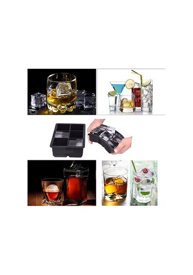 Hombey Siyah Silikon Buzluk Seti: 6 Kare + 6 Yuvarlak Delikli, Kaldırılabilir Kapaklı, Esnek Ve Donukta Kırılmaz Çok Renkli