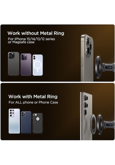 Sones Joyroom Jr-zs403 Metal Katlanabilir Manyetik Araç Telefonu Montaj Parçası Siyah