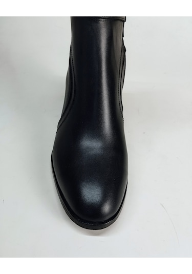 Lucciola Ayakkabı Kadın Hakiki Deri Siyah Deri Topuklu Bot