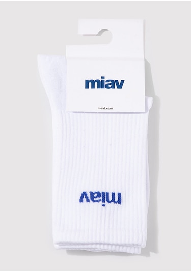 Mavi - Miav Beyaz Socket Socks 1912598-620 Beyaz