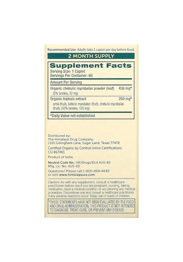 Himalaya Organic Triphala 60 Tablet -  Kabzlık Sağlığı