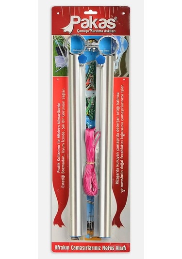 Pakas Katlanabilen Çamaşır Kurutma Askısı Yuvarlak Küpeşte Pks 06 Gümüş