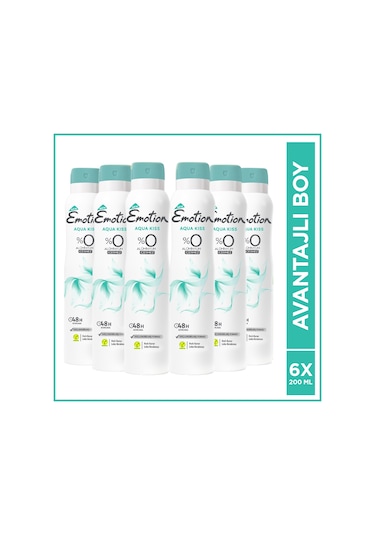 Emotion Aqua Kiss Kadın Sprey Deodorant 6 x 200 ML