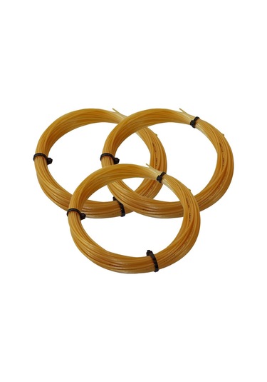 3 Adet Luxilon 4G 1,30 mm. Monofilament Kordaj 12 Metre Altın Sar