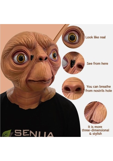 Jl Alien Maske Cadılar Bayramı Ufo Film Cosplay Golf Sopası