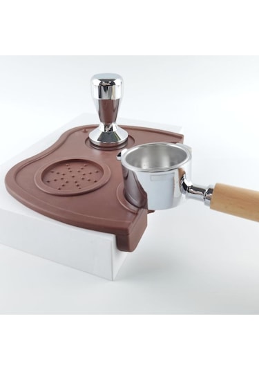 İ Cafilas Cm Espresso Kahve Sabotaj Mat Gıda Sınıfı Pp Silikon Kayma Önleyici Fonksiyon Siyah Col Çeşitli Boyut M-17.5 X 12.5cm