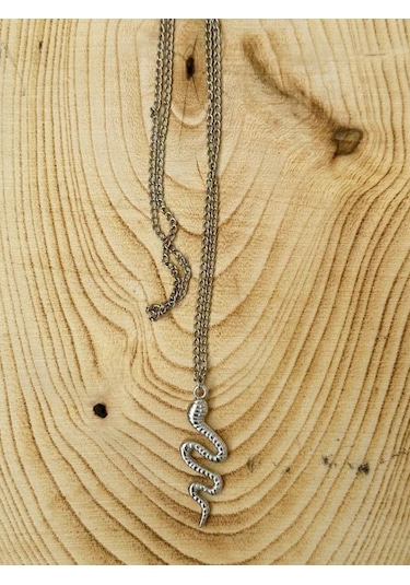 Paytak Moda Yılan Snake Hayvan Zincir Kolye Pytkznkly225 Gümüş