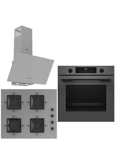 Bosch&ferre  HUA717BN0T-SS208-D088 Gray City Ankastre Set