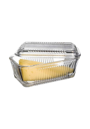 Tereyağlık 97711 - Tereyağı Cam Saklama Kabı Beyaz