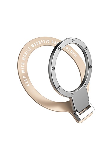 Goldenqian Cep Telefonu Halka Tutucu Standı Parmak Kavrama Derece Rotasyon Kickstand Uyumlu İphone'lar Kablosuz Şarj Gold Gold