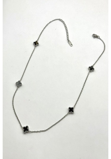 Demokan Düz Minimal Yonca Kolye