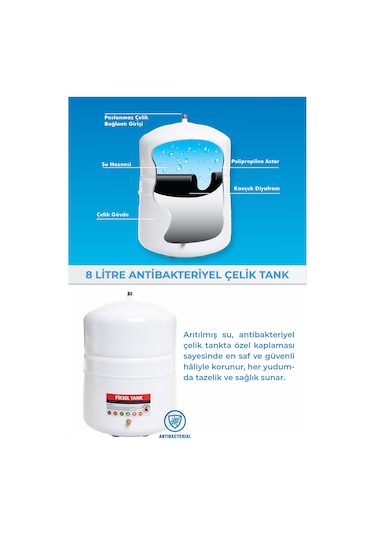Piksel Aqua 5 Aşamalı Pompasız Su Arıtma Cihazı