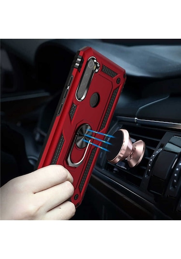 Xiaomi Redmi Note 8 Kılıf Zore Vega Kapak Siyah