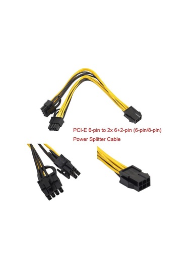 6 Pin Y Kablo 6 Pin Ekran Kartı Çoklayıcı Kablo 6 Pin Ekran Kartı