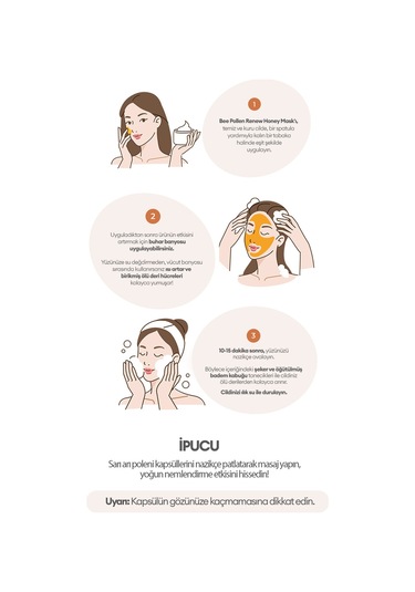 Kuru Ve Cansız Ciltlere Arı Poleni İçerikli Nemlendirici Peeling Maskebee Pollen Renew Honey Mask