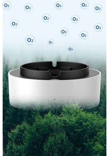 Araç Ev Ofis Dumanı İçine Çeken Kül Tablası Akıllı Kokusuz Küllük Duman Filtreli Hava Temizleyici