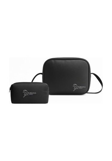 Louisiana Polo 2 Li Okul Seti Termal Beslenme Çantası + Kalemlik Siyah