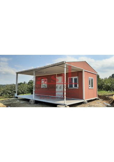21 M² 1+1 Çatı+Verandalı Dış Cephe Betopanlı Konut Konteyner