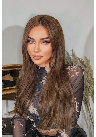 Caş Dekorasyon Isıya Dayanıklı Yarımay Çıt Çıt Saç-sh6d-fındık Kahve-düz-60 Cm-110 Gr