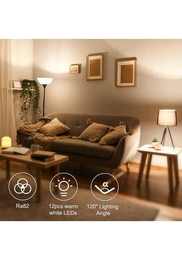 Symbee 10 Adet Gu10 Led Ampul 6w 3000k Sıcak Beyaz 550lm - 60w Halojen Yerine, Enerji Tasarruflu, Titresiz, Ev İç Aydınlatma Diğer