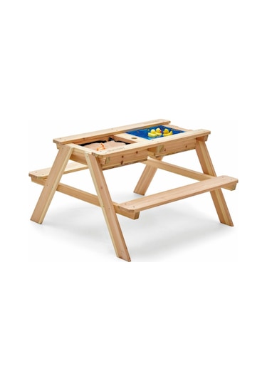 Plum Ahşap Kum Ve Su Piknik Masası Çok Renkli