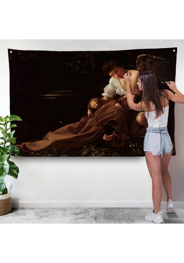Caravaggio - Saint Francis Of Assisi İn Ecstasy Duvar Örtüsü-7123